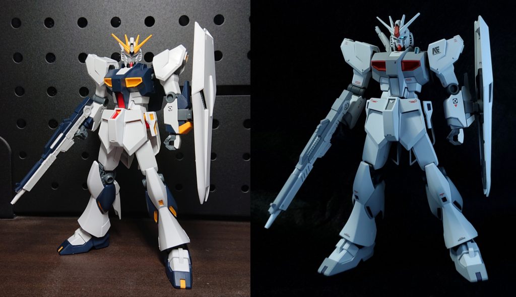 パチ組と比較色を塗り替えただけですが結構印象も変わりました。