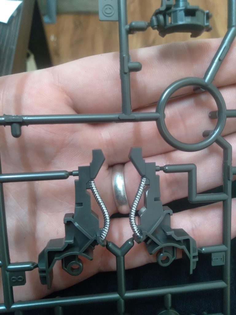 I used the chrome gundam marker to detail the frame somewhat