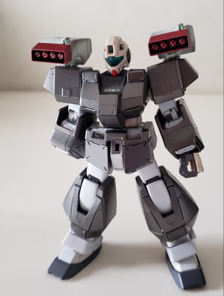 制作過程初期案はジム・コマンドにチョバムアーマーを付けてみたらマッチョな感じでええやんとなって俺ジムを作ってみようと思ったとこから妄想が始まりましたwww