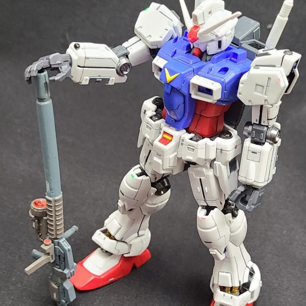 HG ガンダム GP01 追加ディティールはランナーのみで表現。まだ途中（2枚目）