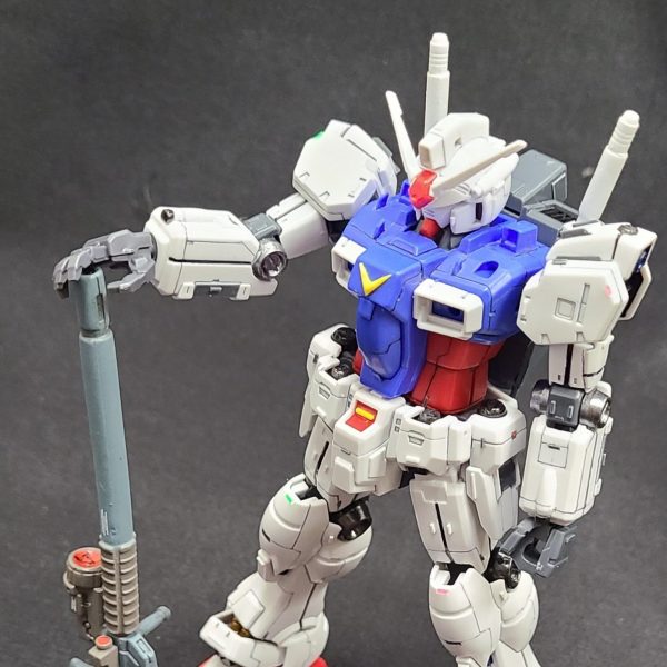 HG ガンダム GP01 追加ディティールはランナーのみで表現。まだ途中（1枚目）