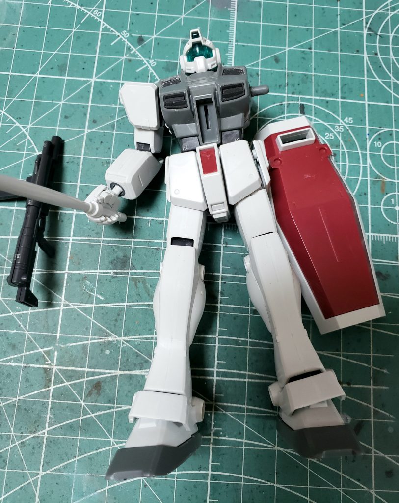 ジャンク品のジム寒冷地仕様を安く入手出来たのでハイゴッグとのジオラマ作る予定です。片腕ないのでこの子はやられ役確定ですが😅