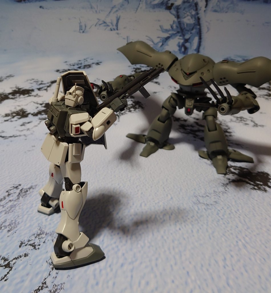 雪原での戦闘。