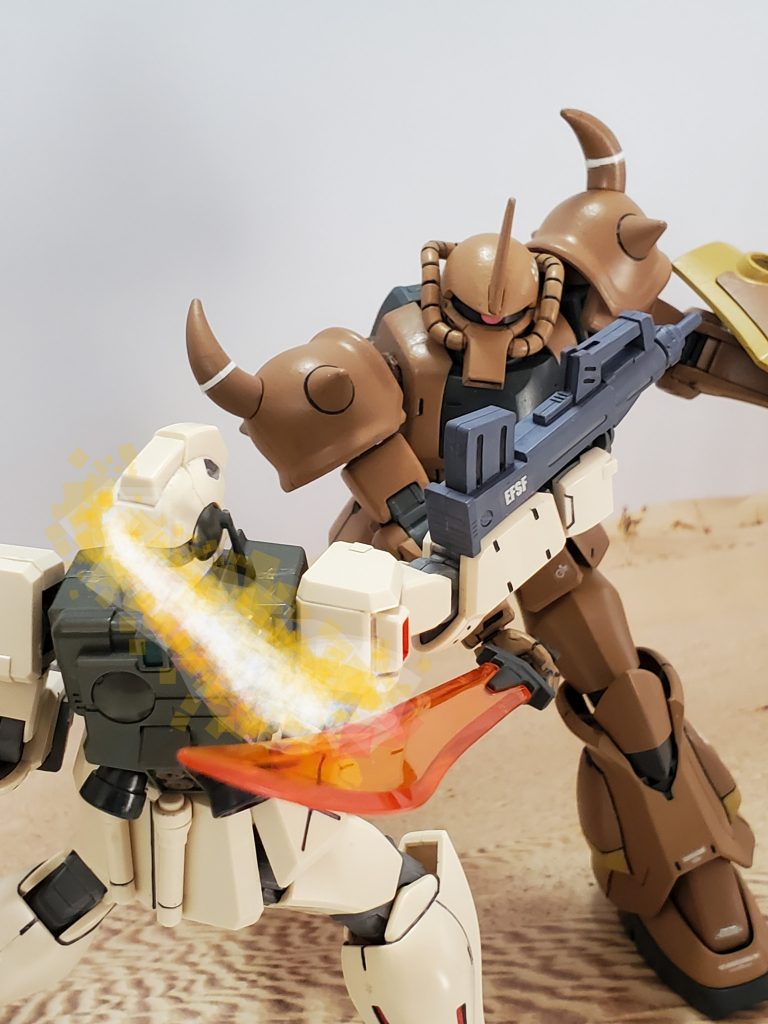 愛機であるMS-07-Bグフを駆り、連邦軍MSを圧倒するビッター少将⚔️✨アフリカ戦線は連邦MS登場後も、ジオン軍が制権を維持していた…😊