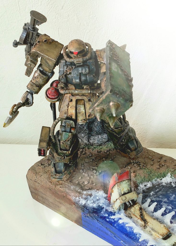 倒されたジムの水しぶき表現がもう一歩ですね…^^;