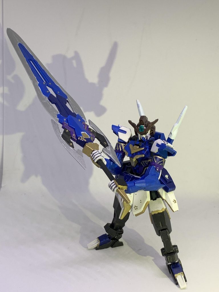そしてメイン写真にもあるオリジナル装備③の大剣「玉趾珠冠」HJのウイングガンダムゼロ炎カスタムキットの大剣です。個人的にかなりお気に入りです。