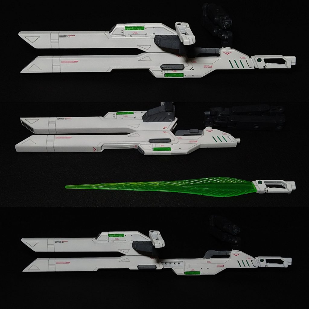 ツインサテライトキャノンを手持ちしてハイパービームソードと一体化しました最後までお付き合いしていただきありがとうございました