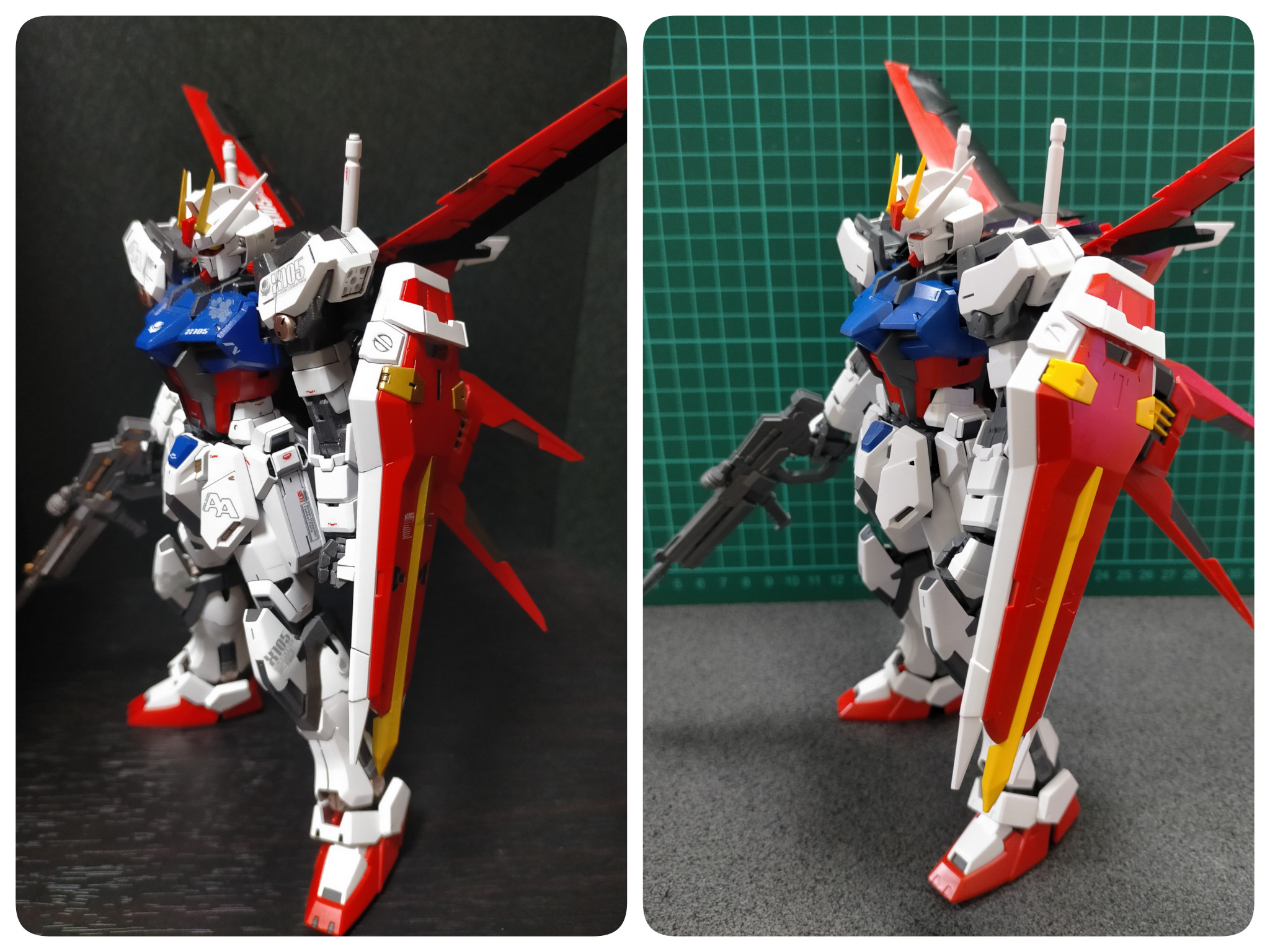 GAT-X105+AQM/E-X01 AILE STRIKE GUNDAM｜ジノービーさんのガンプラ作品｜GUNSTA（ガンスタ）