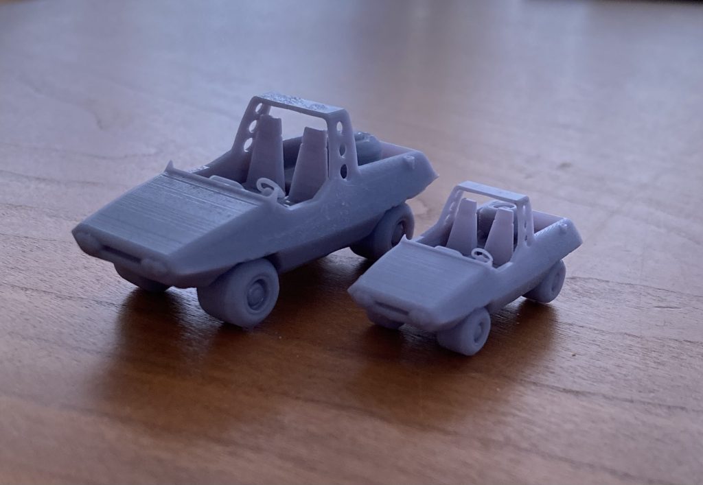 塗装前小さいものも印刷してもらいました