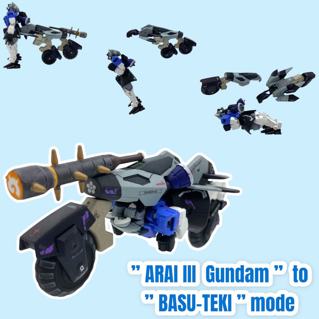 ベースの『コアガンダムⅡ』では『コアフライヤー』に 変形できるのですが、、、 原作イメージを 優先し あえて 退化（飛行形態 → 地上走行形態）させました！