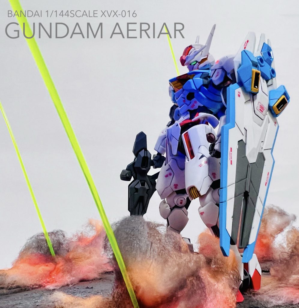 HG 1/144 機動戦士ガンダム 水星の魔女 ガンダムエアリアル 塗装済み完成品 オリジナルベース付き