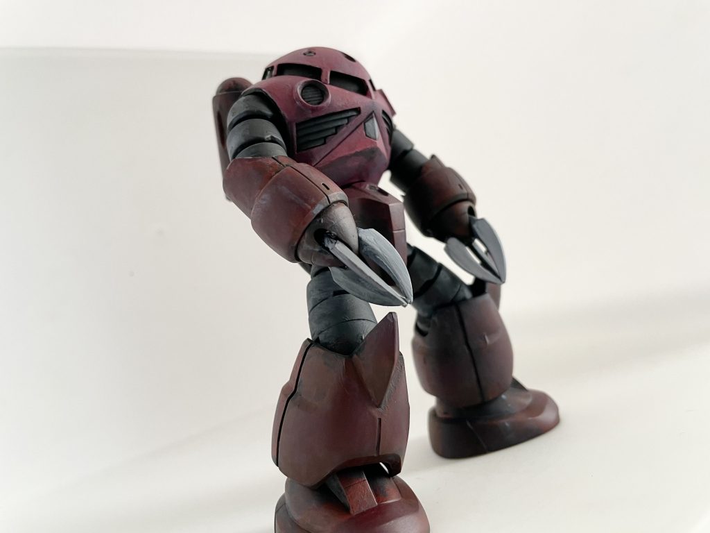 水陸両用ってところで絵の具でウォッシングしています。トップコートはプレミアムトップコートつや消し。