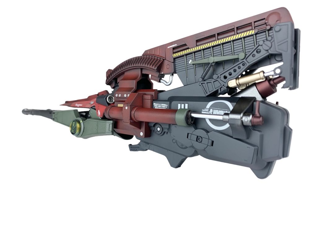武器単品その2後ろからのアングルです!ある程度分割できるようにしたものの、それでも1パーツ1パーツが大きいので、処理と塗装にはかなり苦労しました💦それでは次からは制作過程に参ります↓↓↓