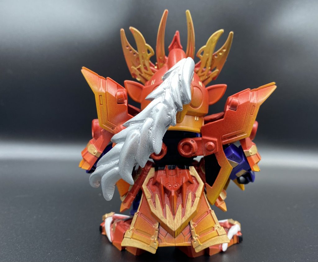 バックショット。後ろ髪はプラ板加工してパテ盛りしています。