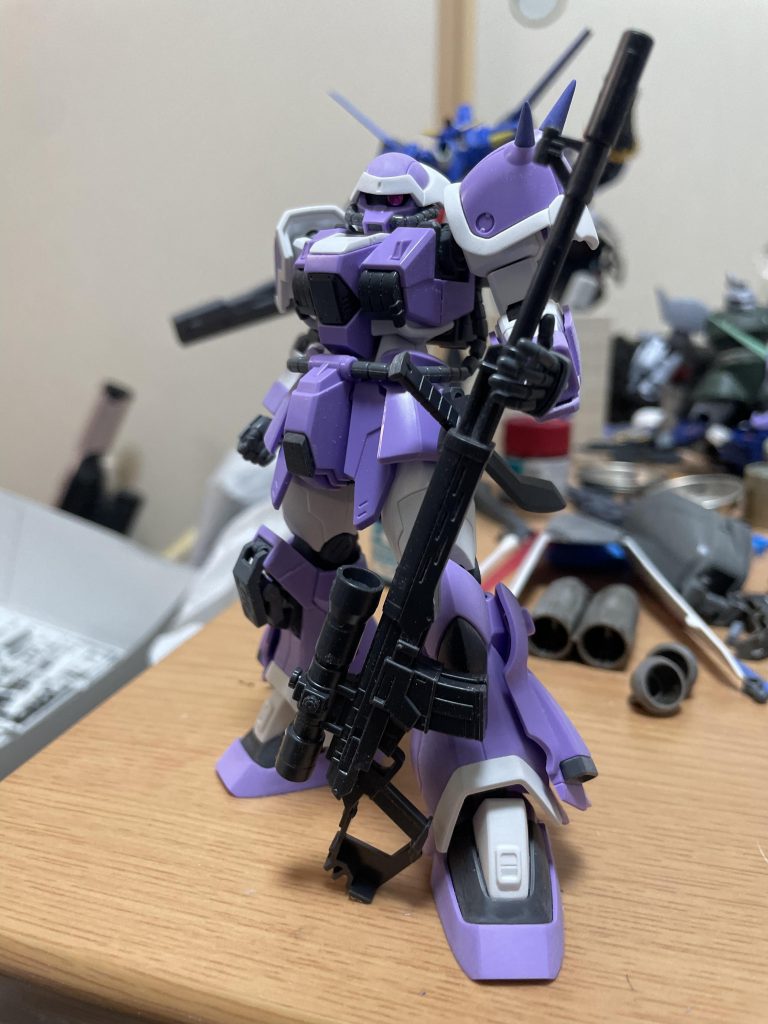 ゲームはやったことありませんがイフリートに射撃性能にステータスを振っているのが心配でしたが作ってみたら納得のカッコよさでした。狙撃ポーズは他のモデラーさんでかっこいいのがありますのでまずは立ち姿で…