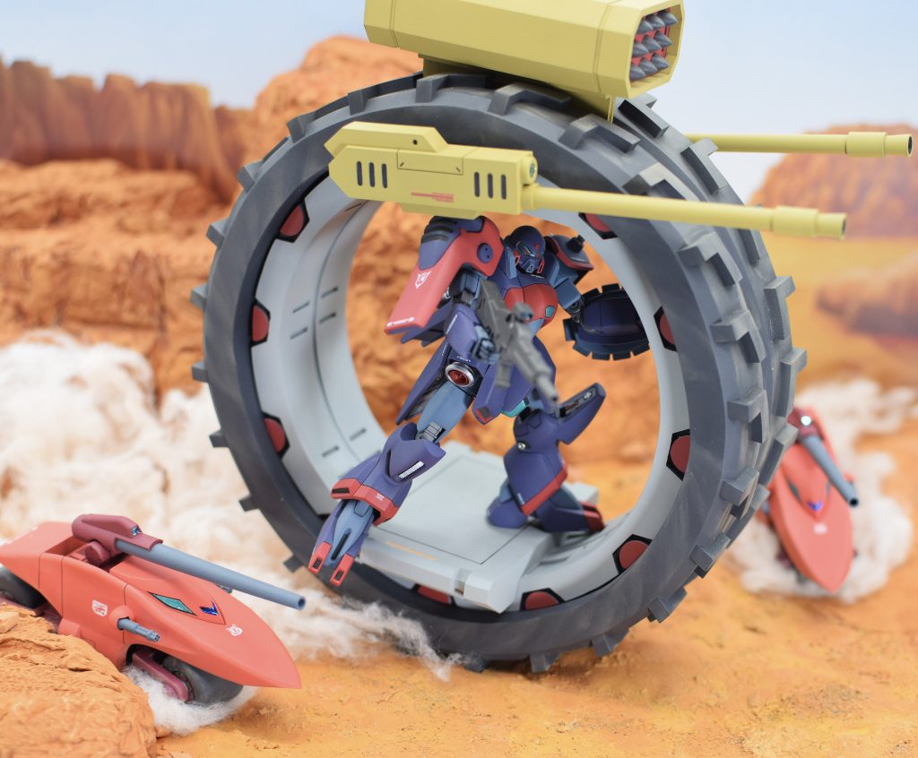 アインラッドにはF91以降の小型MSならギリギリ搭乗できます箱乗り状態なら2機同時も可能です