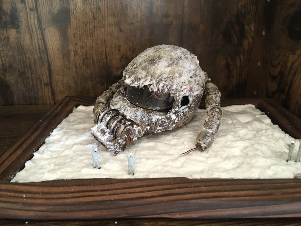 ザクヘッドと雪–2枚目/制作者：牛