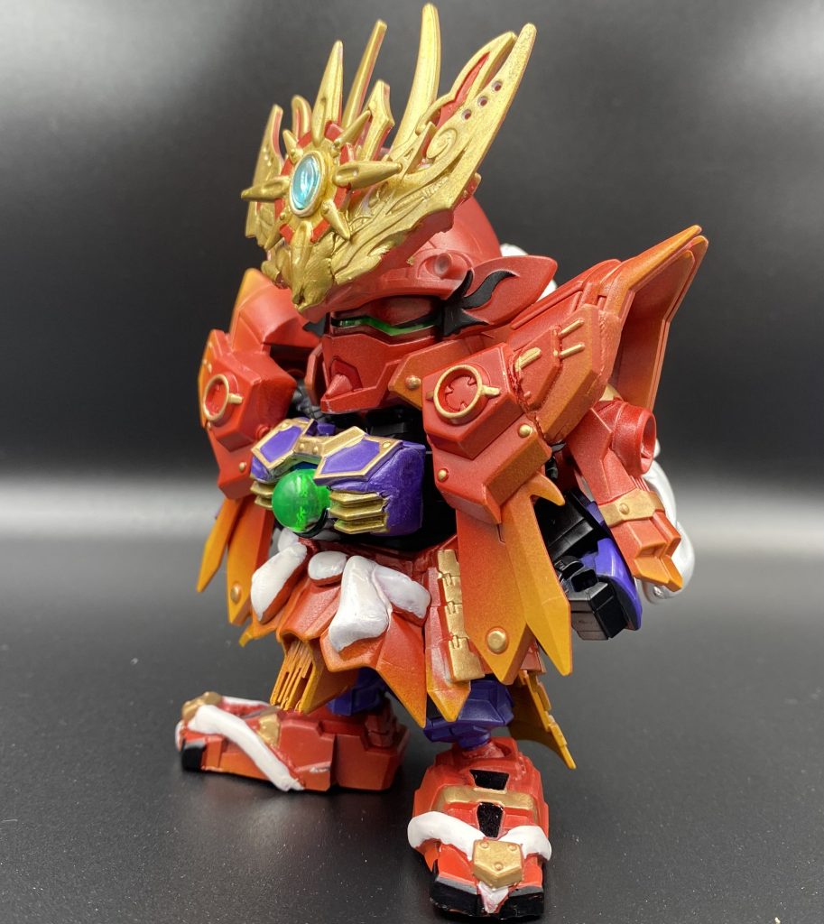 サイドショット。號斗丸の羽織と戦国アストレイの肩パーツがいい仕事してくれました。