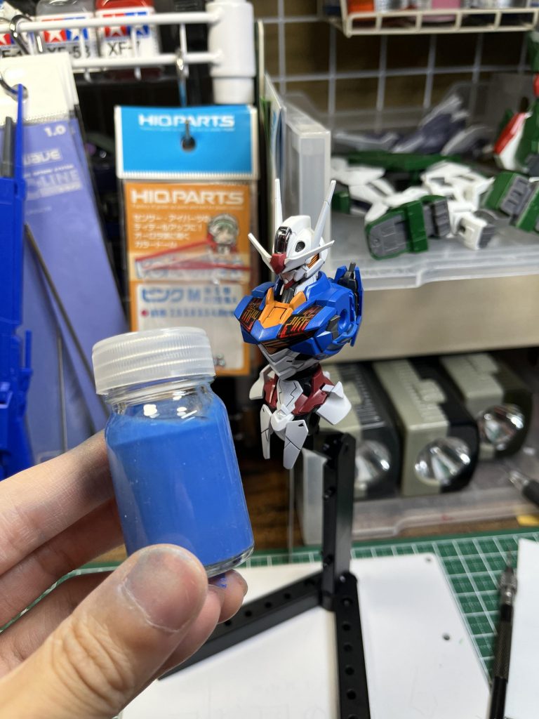 調色した青☺️次はコンバージスタイルのエアリアル作成するのでそれ用に多めに作ってます🤤