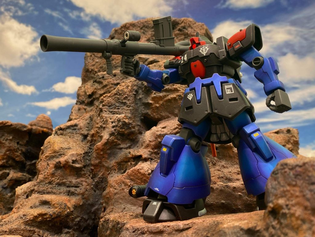 ガンダムベース福岡のジオラマスペースで撮影