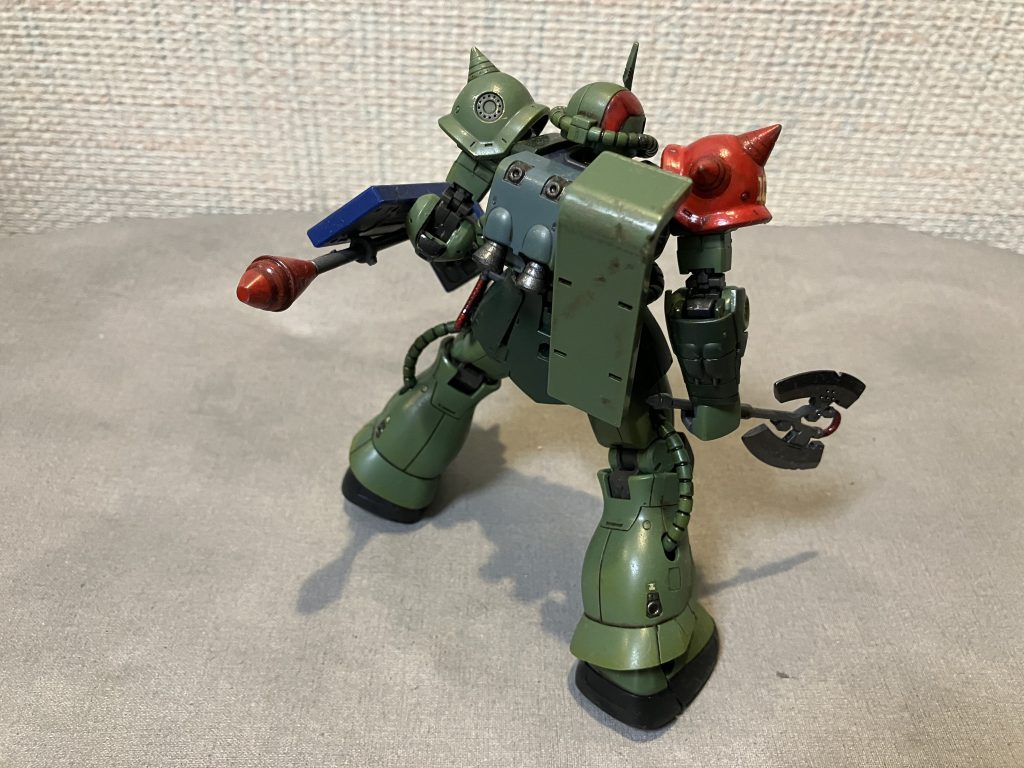 ダブルヒートホークはニコイチで作成。オリジン系は、余剰パーツが豊富で、お得なキットですね🤤