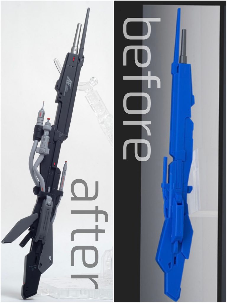 ハイパーメガランチャーはセンサー部を丸ごと新造しました。情報量があがり模型に深みとリアリティが出ました。