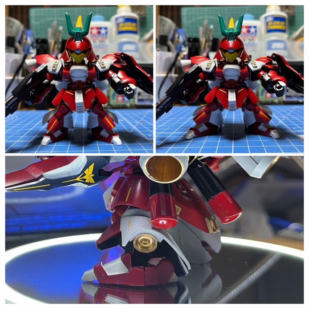 開脚ビフォーアフター。脚部のバーニアもよく見えて良いですねぇ(*´꒳`*)