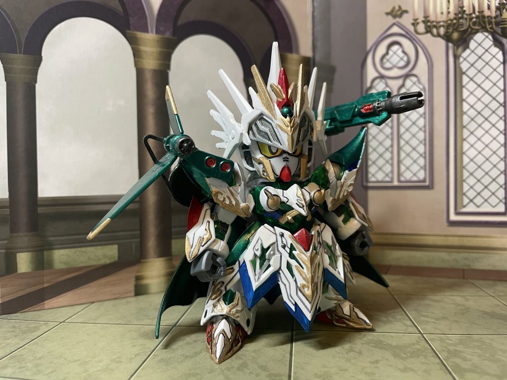 続いてランチャー装備。キャノン風にもできます。手が空くので剣もと思いましたが欲張るとブレそうだったので保留。