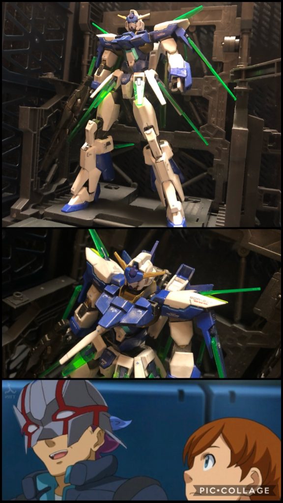 アカオ「よお、キオ!待っていたぜ!」キオ「え!?この声....アカオ!?」アオ「このガンダムで戦いを終わらせよう、キオ。」キオ「アオ!?どこに...!?2人共どこに居るの!?」アカオ「どこって...このガンダムの中さ!...まあ、ちょっと身体は無くなっちゃったんだけどさ。」アオ「聞いたとは思うが、俺たちは造られた存在だ。身体は失っても、意識はAGEシステムのデータとして常に保存されていた。ガンダムの建造に際して、意識をガンダムに移して貰った。」アカオ「そーゆう事だぞ、キオ!今まで本当の事を黙ってて悪かったな。」キオ「そうか....!2人とも...生きてたんだ...!良かった、良かったよ..!」アカオ「まー、身体は無いんだけどな!」アオ「フッ、身体はなくてもキオは守ってみせるさ。」キオ「ダメだよ!もうボクは守ってもらってばかりじゃない!今の2人の身体は、このガンダムなんだ!だったらボクがこのガンダムを傷つけやしない!絶対に!!約束するよ!!」アカオ「ああ、頼んだぜ。キオ!」アオ「ガンダムを傷つけないっていう事は、キオの事も護れるって事だ。それでいい。頼むぞ、キオ。」キオ「うん!任せてよ!皆んなでこの戦いを終わらせよう!」アカオ・アオ『おう!』アセム「良かったな、キオ。」キオ「うん!」アセム「(実は、俺もめちゃくちゃ混乱したんだが...。聞くに聞けなかった...。)」ピキーン!キオ「ん?どうしたの?父さん。」アセム「!!な、なんでもない...!(Xラウンダーの感受性やべえっ)」oyz「それでは、おまちかね、ガンダムAGE−FXの機能説明のコーナーだぞっ!」−ガンダムAGE−FX−