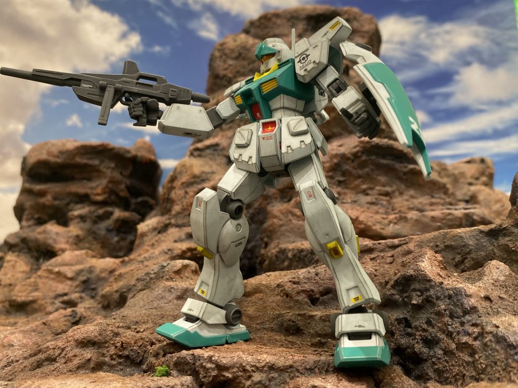 ガンダムベース福岡のジオラマスペースで撮影