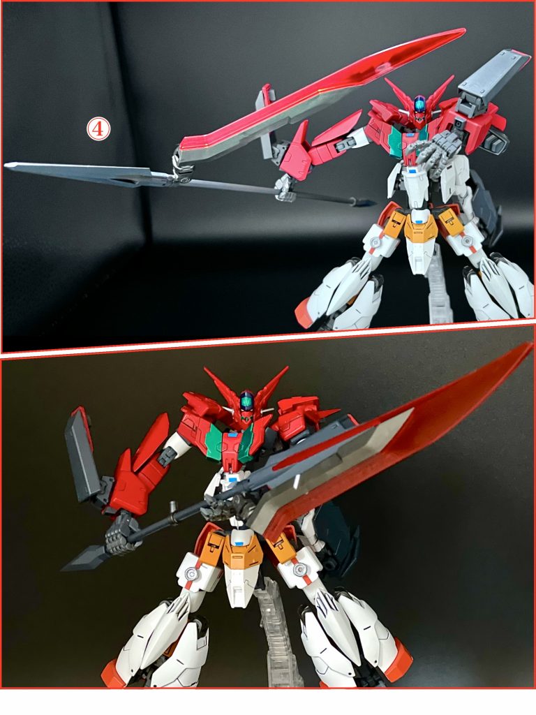 ④トーデスサイト(武器取り付け)格闘戦用の大型の鎌。鎌の部分を直線状にすることで、大型剣形態にすることが可能です。