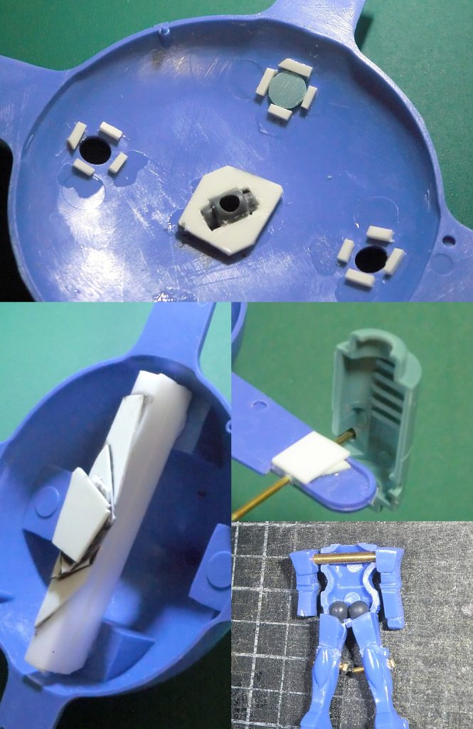 旧キット故、塗装,組み立てがハードなのでスタンド穴,後ハメ加工をしっかりとしてますガンダムも一応の可動化はさせていますが、小さいので脆くなりました