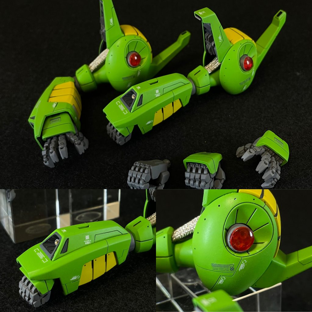 拡散ビームの中身は 金属パーツ。クリア塗装だから チラ見え。