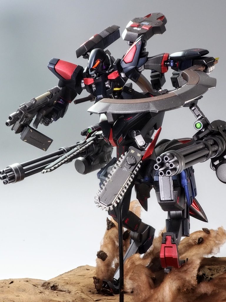 走ってる状態を上手く表現したくて作るつもりが無かったベースを作りジオラマ風にしてみたのですが、メタリック塗装とあまりマッチせずなかなか難しい制作になりました。最後まで御覧いただきありがとうございました。