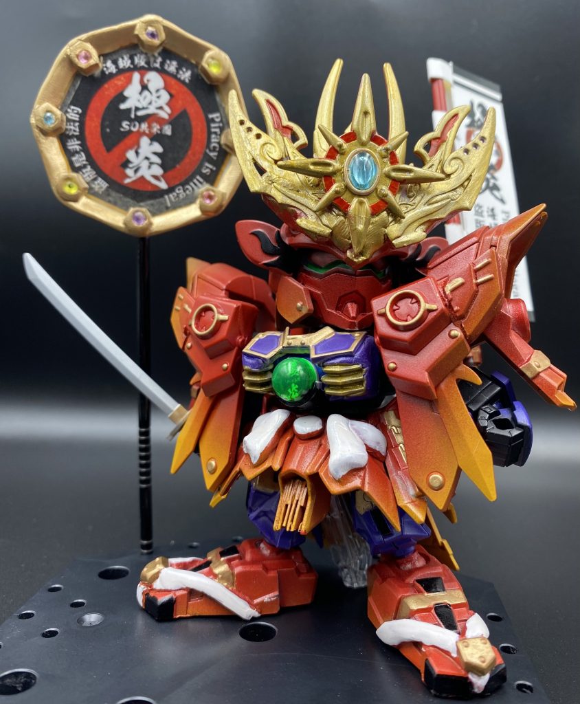 正面。レギュレーションの旗、ロゴ、羽織を守って、レギルスMEMORY OF  EDENのイメージで武者化しました。