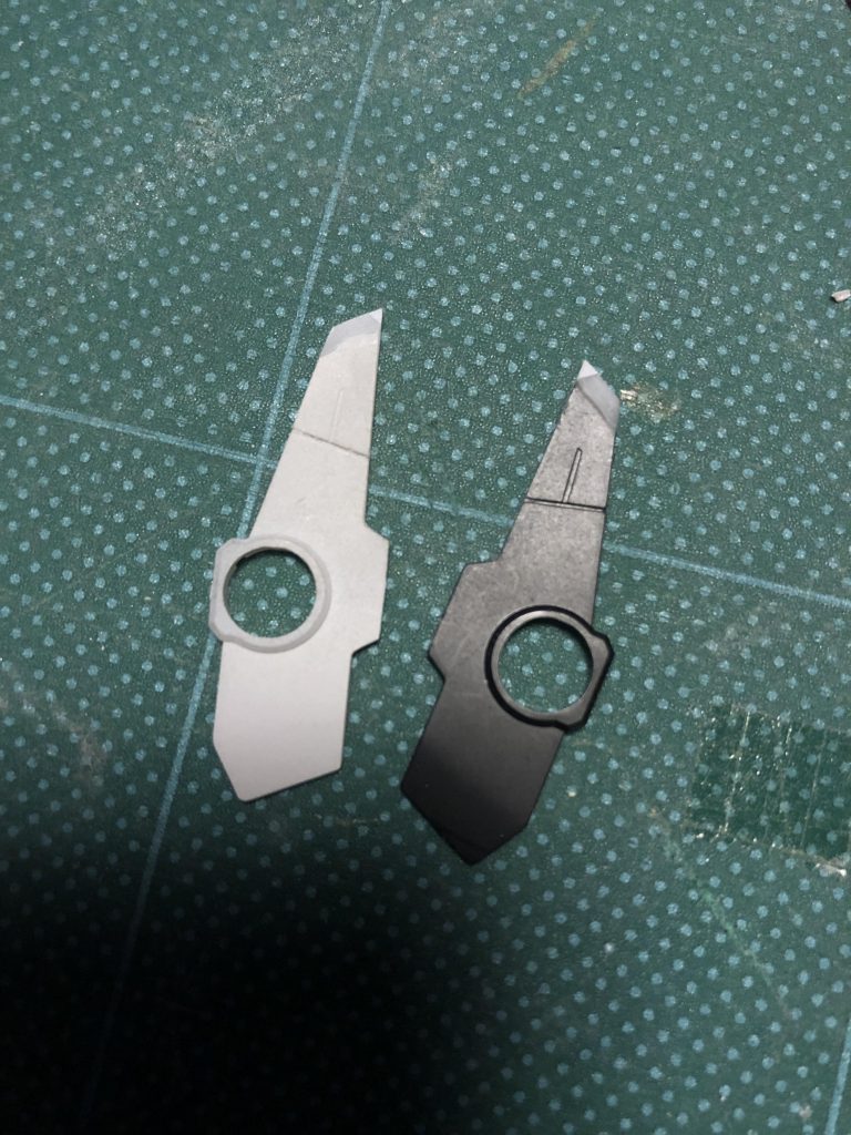 シャープ化はオーソドックスにプラ板でやりました。