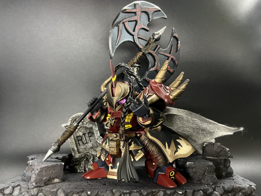 全身。土台は発泡スチロールとダイソーさんのハロウィングッズで作ってます!