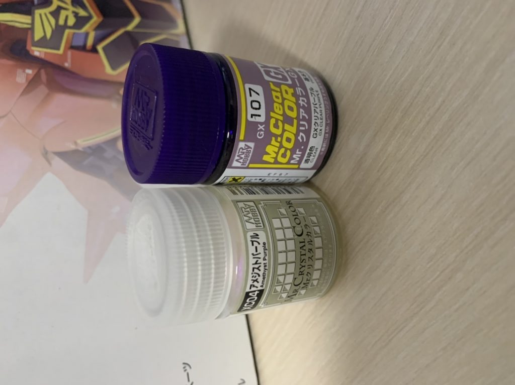 アメジストパープルは1本使い切りました。この塗料はなかなか楽しいです。