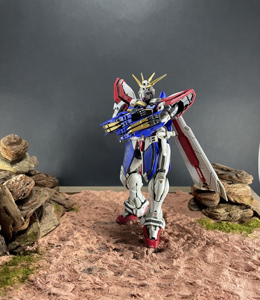 ジオラマは百均のものをメインに使って制作しました😃