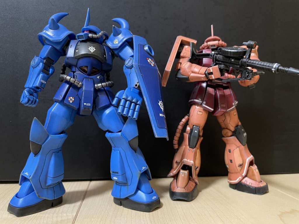 「ザクとは違うね」「うん違うね。RGとも違うね」