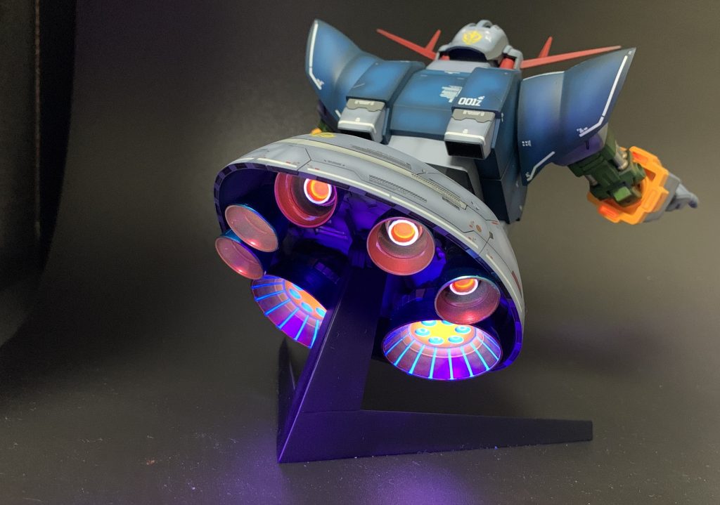 バックショットバーニアを蛍光塗料で光らしてます。