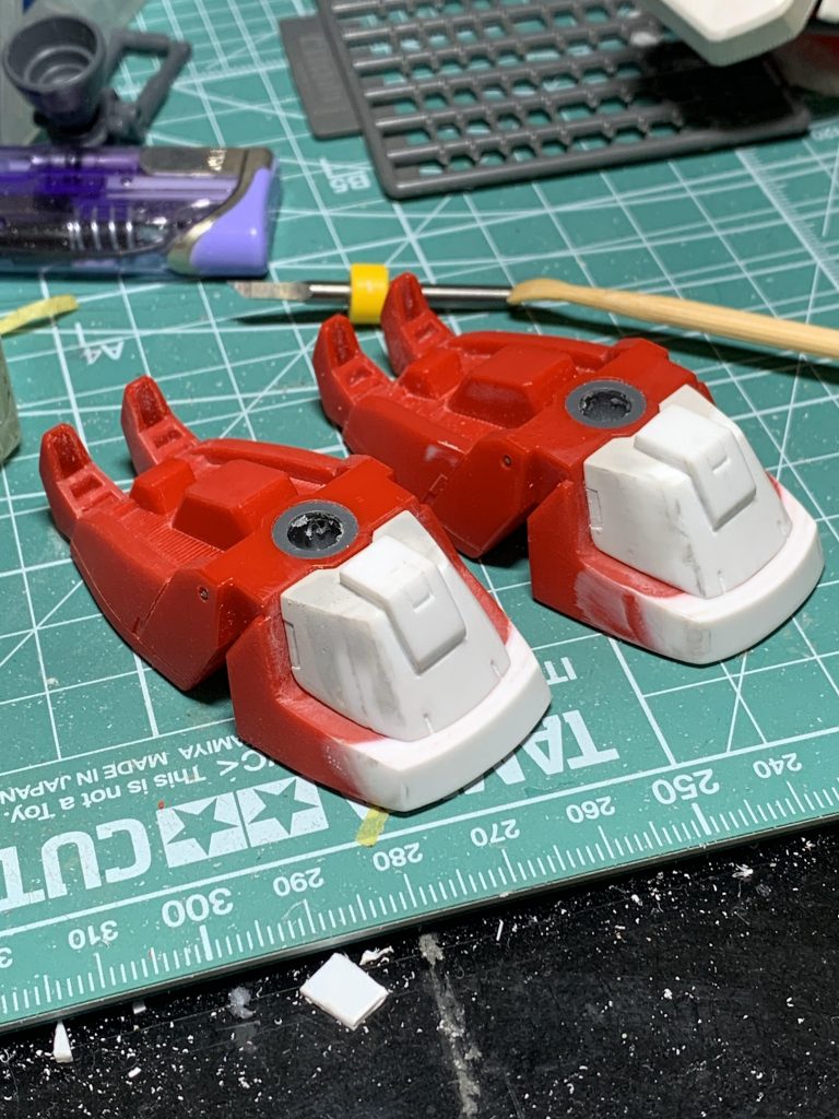 カカトのボリュームアップ中の画像です。