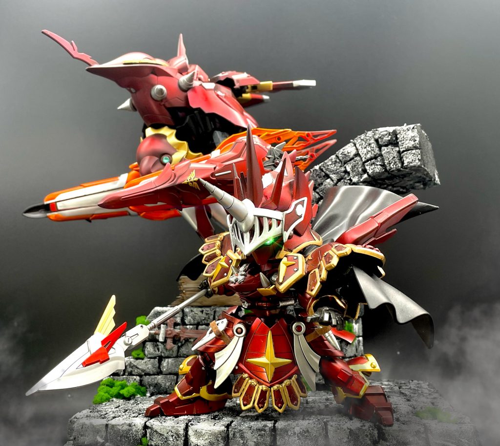 という訳で、黄昏騎士サザビーと魔獣アハヴァ・アジールでした。ちょっと写真が多くて、載せられない写真もありまして…他にも、Twitterで #赤の騎士団 と #青の騎士団 で検索して頂くとカッコいいSDがたくさん見れますので、ぜひそちらで見て頂けたらと思います!それではまた!