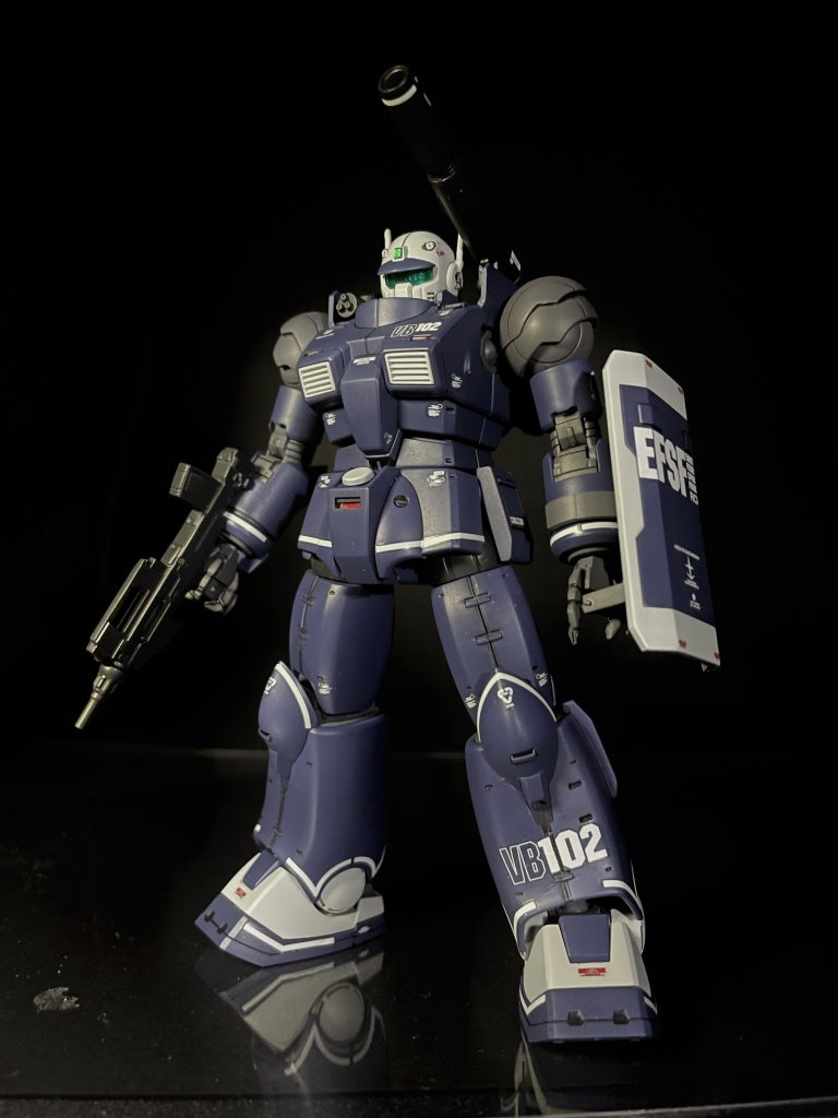 正面ショット。何もいじる必要ないので普通に作っただけですw カラーリングは設定通りをイメージしたけど青が強くなりすぎましたね。