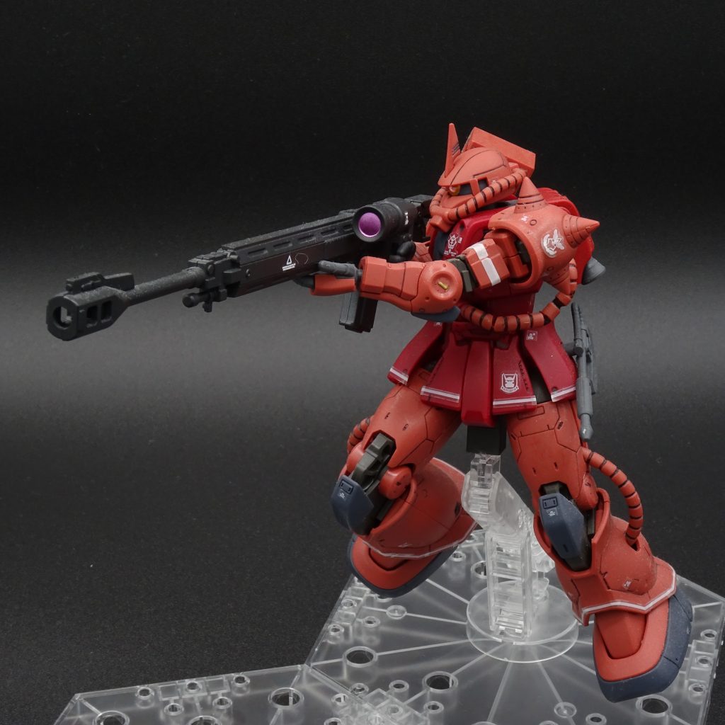HG 1/144 シャア専用ザクII 赤い彗星Ver.（THE　ORIGIN版）簡単仕上げ–3枚目/制作者：ダイアモンドじいさん