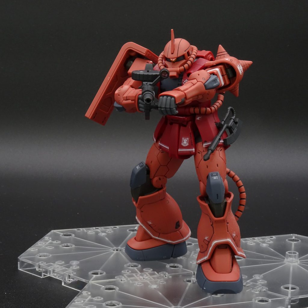 HG 1/144 シャア専用ザクII 赤い彗星Ver.（THE　ORIGIN版）簡単仕上げ–2枚目/制作者：ダイアモンドじいさん