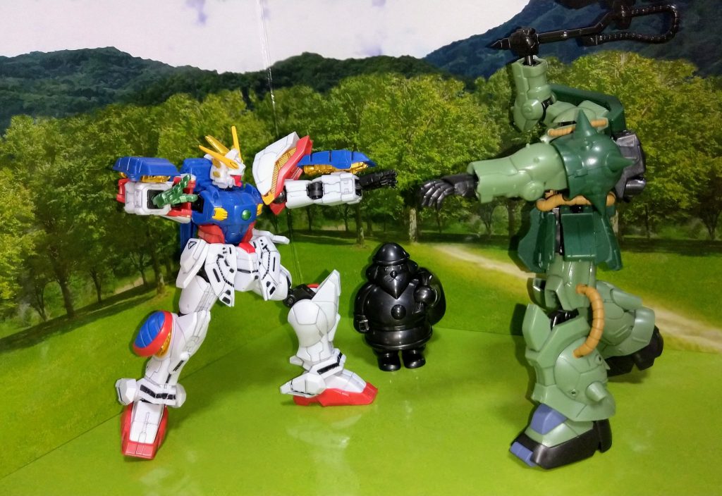 ドモン「必殺!シャイニング・フィンガーっ!!」バーニィ「こうなったらヤケクソだーっ!(泣)」今回はこれで終わろうと思います。最後まで見ていただきありがとうございました!