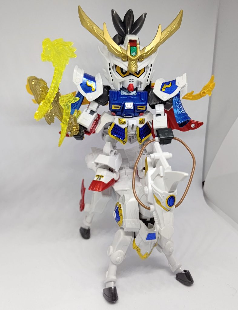 的盧に乗って。ちょっとバランスが悪いかな。