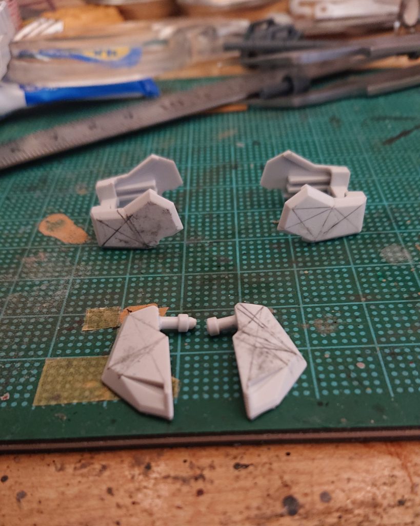 スジボリを試しにやるための検討中の線引きです