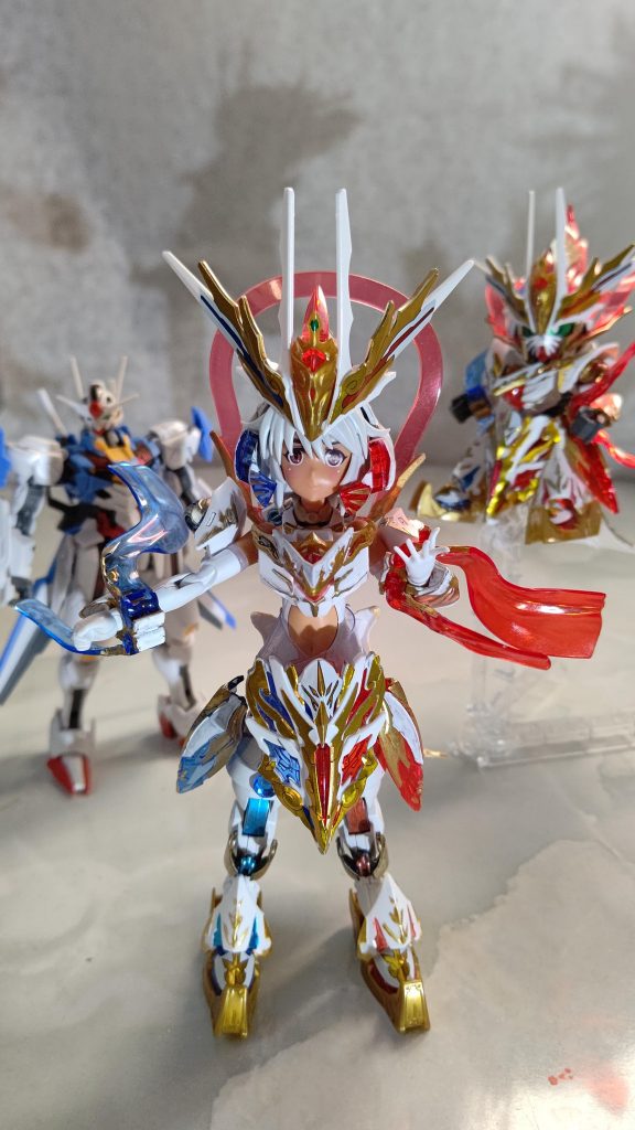 この写真は短足に見えてしまっているので腰周りや写真の撮り方は要研究ですね(苦笑)とりあえず今回でMS少女作るモチベーションは満足した訳ですが、過去のガンプラより30MMに近い水星キットと、ウマ娘見るに30MSと共有できそうなスレッタには可能性を感じておりますw ……予約争奪戦惨敗してまして誰かが挑戦してくれそるだろうと期待してます(他力本願)